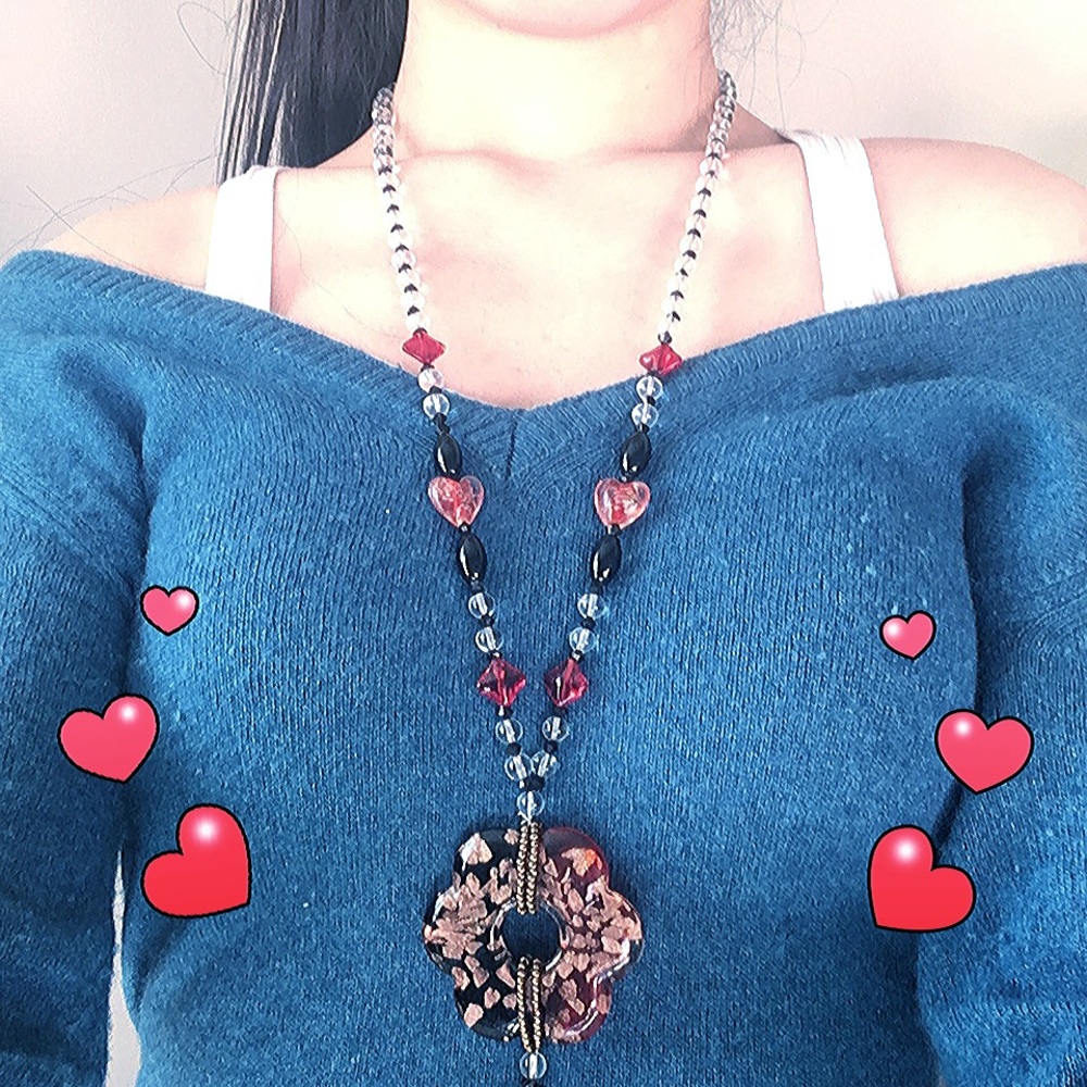 Handmade Amulet Bleaded Necklace